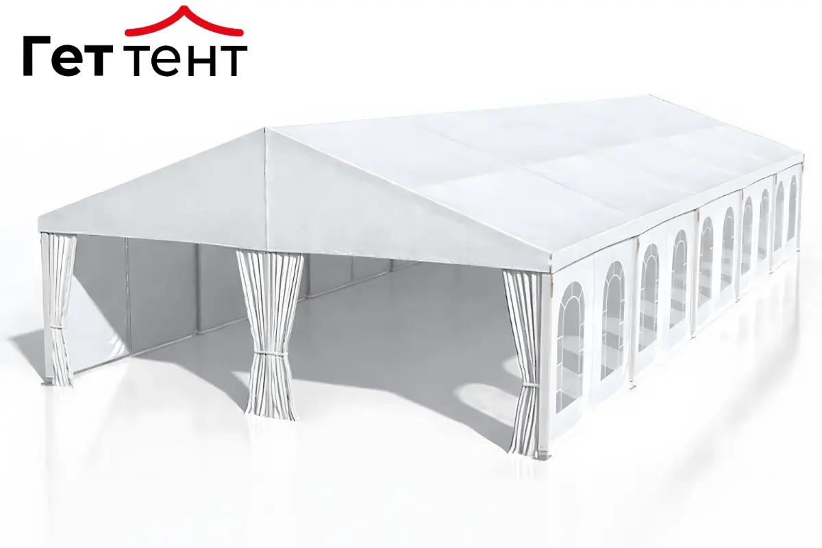 Шатер двухскатный 10х25 метров